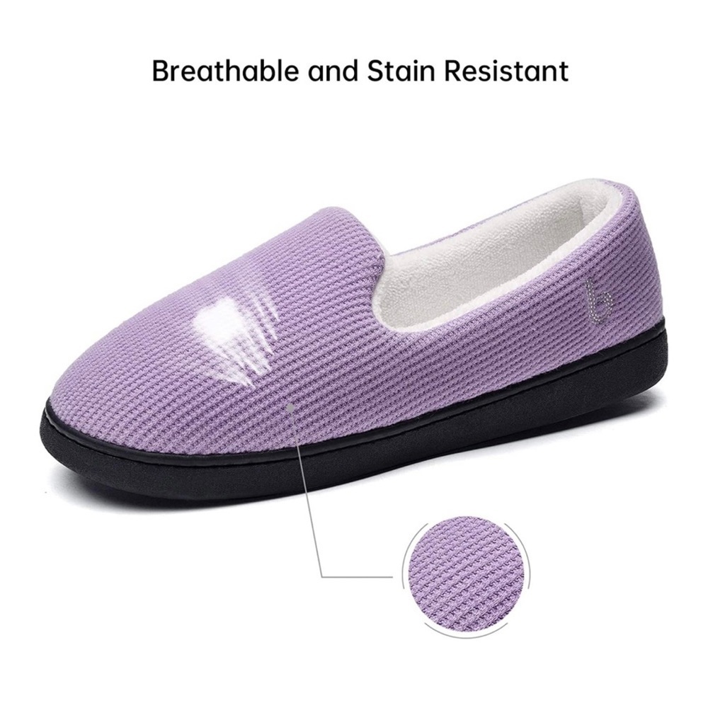 New Women’s Memory Foam House Slippers Purple​ - Picture 2 of 7